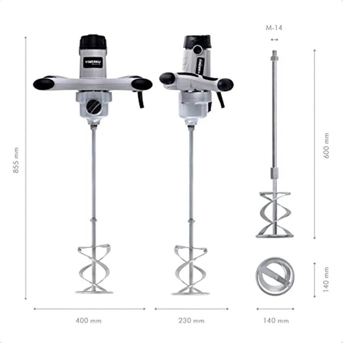 WERKU, MISTURADOR 14MM / 1600W